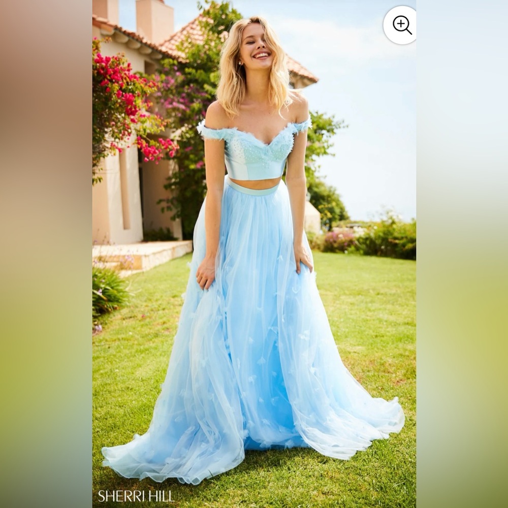 Sherri Hill Style #52046 Light Blue Dress